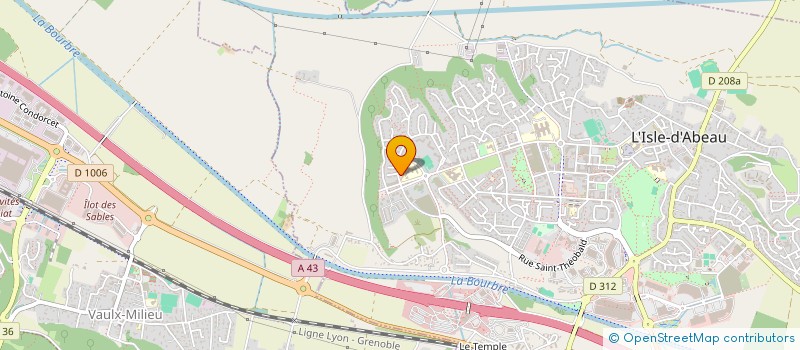 localisation de l'entreprise LE PONTCOTTIER  L'ISLE-D'ABEAU