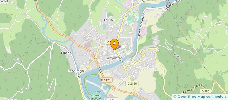 localisation de l'entreprise LE PORCHE FLEURI à ARGENTAT-SUR-DORDOGNE