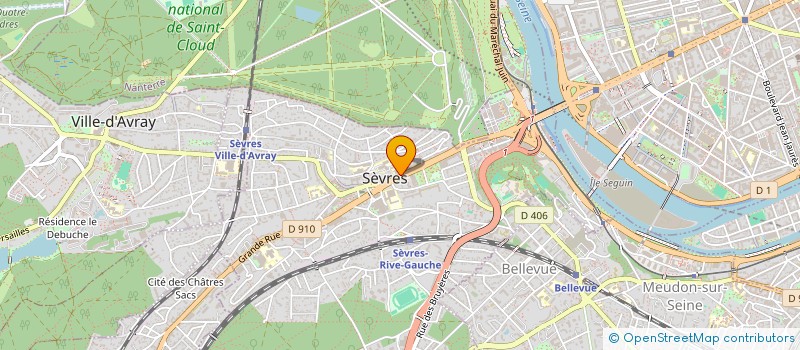 localisation de l'entreprise LE POSTE JAUNE à SEVRES