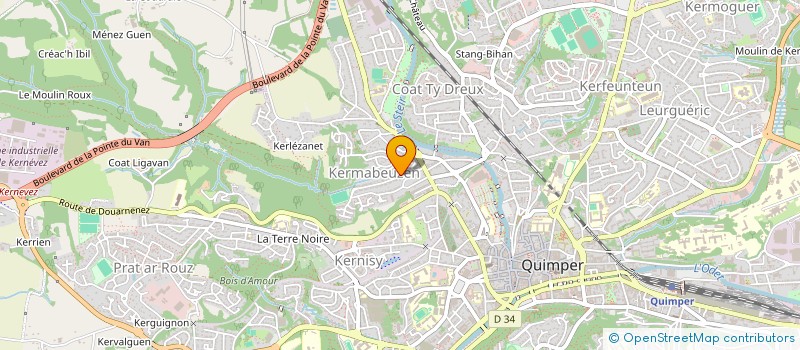 localisation de l'entreprise LE POT AUX ROSES à QUIMPER