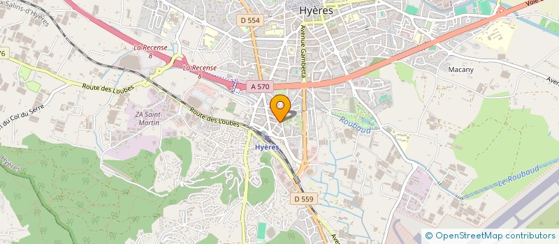 localisation de l'entreprise LE POTAGER DE LA GARE à HYERES