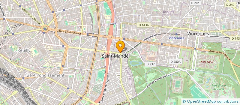 localisation de l'entreprise LE POTAGER DE SAINT MANDE à SAINT-MANDE