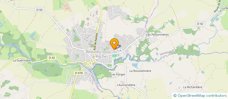 localisation de l'entreprise LE POTAGER DES Z'ANIMAUX à BEAULIEU-SOUS-LA-ROCHE