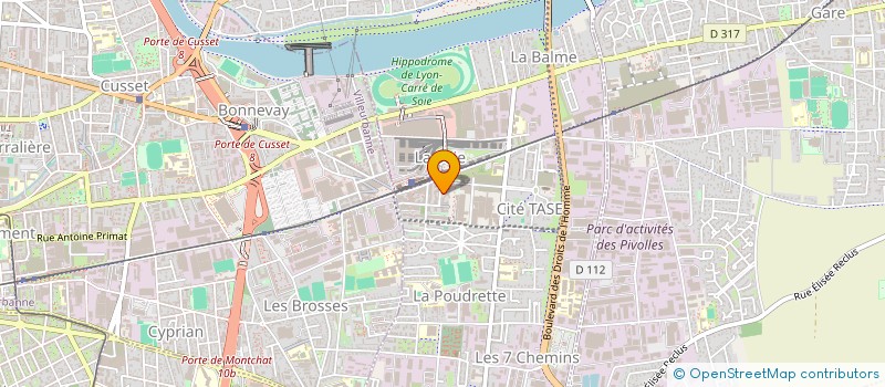 localisation de l'entreprise LE POTAGER EN SOIE  VAULX-EN-VELIN