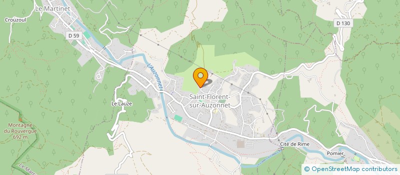 localisation de l'entreprise LE POTAGER POTAPOTES DE SAINT FLORENT SUR AUZONNET  SAINT-FLORENT-SUR-AUZONNET