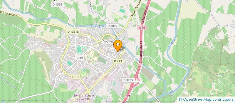 localisation de l'entreprise LE POUDRIER D'AGATHE  PEZENAS