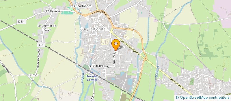 localisation de l'entreprise LE POUET-POUET SURYQUOISE  SURY-LE-COMTAL