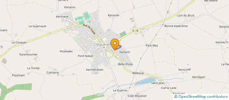 localisation de l'entreprise LE POULICHET à CLEGUEREC