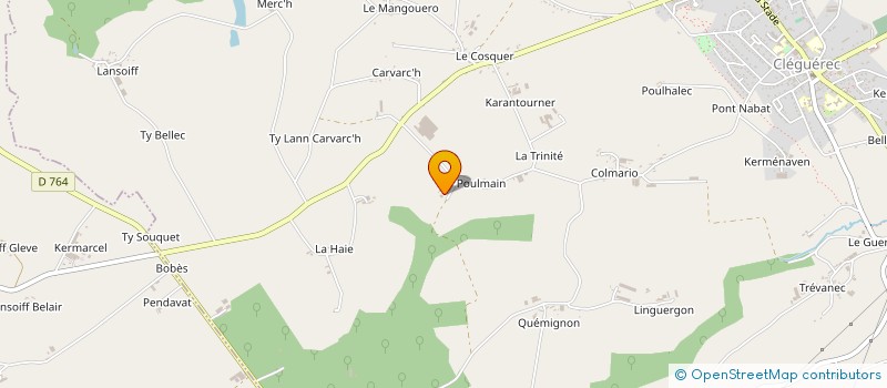 localisation de l'entreprise LE POULMAIN à CLEGUEREC