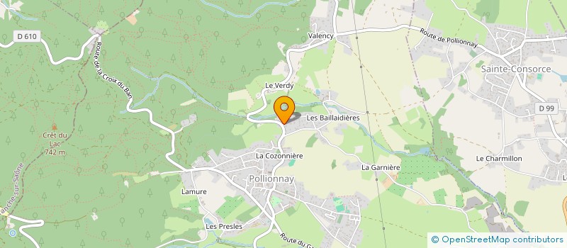 localisation de l'entreprise LE POULPE  POLLIONNAY