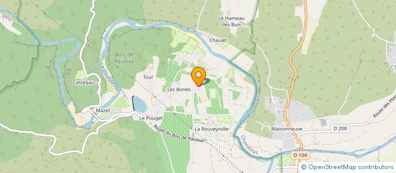 localisation de l'entreprise LE POUSADOU SARL  BERRIAS-ET-CASTELJAU