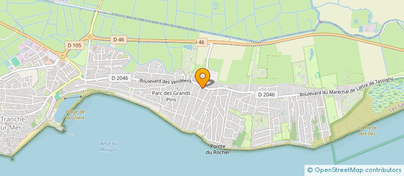 localisation de l'entreprise LE POUSSE PIED à LA TRANCHE-SUR-MER