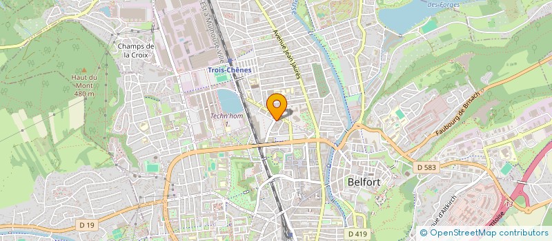 localisation de l'entreprise LE POWER CLUB à BELFORT