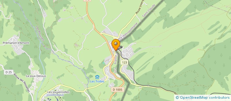 localisation de l'entreprise LE POYET  LES ROUSSES