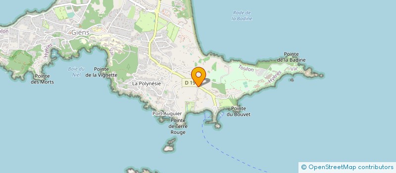 localisation de l'entreprise LE PRADEAU PLAGE à HYERES