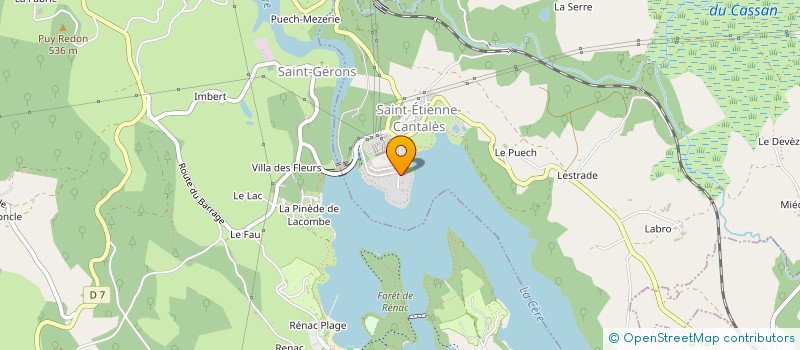localisation de l'entreprise LE PRADEL à SAINT-ETIENNE-CANTALES