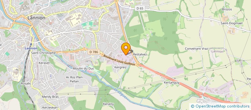 localisation de l'entreprise LE PRAMOR  LANNION