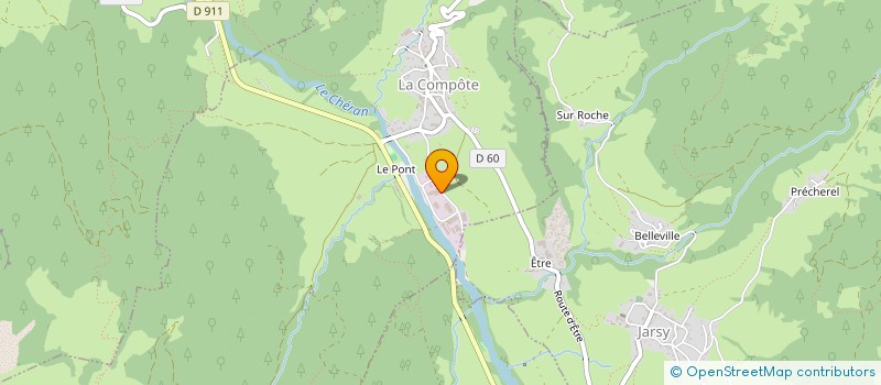 localisation de l'entreprise LE PRAZ VERT  LA COMPOTE