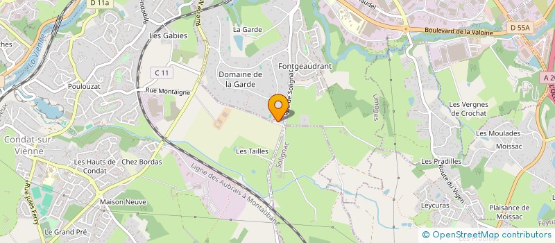 localisation de l'entreprise LE PRE  CONDAT-SUR-VIENNE