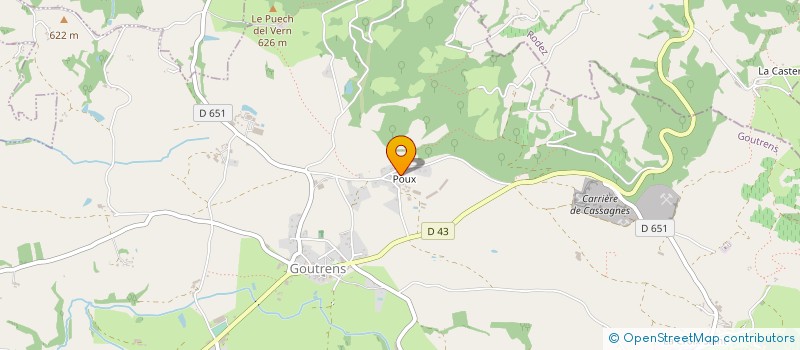 localisation de l'entreprise LE PRE BARON  GOUTRENS