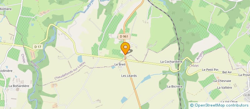 localisation de l'entreprise LE PRE DE LA BORDERIE  CHAUDEFONDS-SUR-LAYON