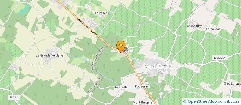 localisation de l'entreprise LE PRE DES OUCHES  VILLARS-LES-BOIS