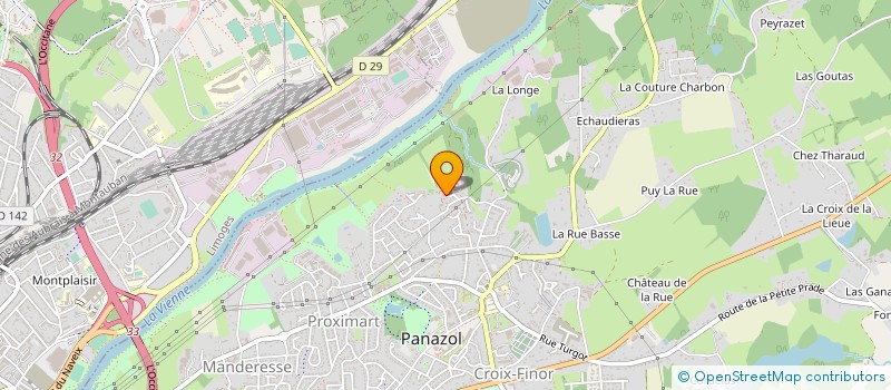 localisation de l'entreprise LE PRE GAYAUD à PANAZOL