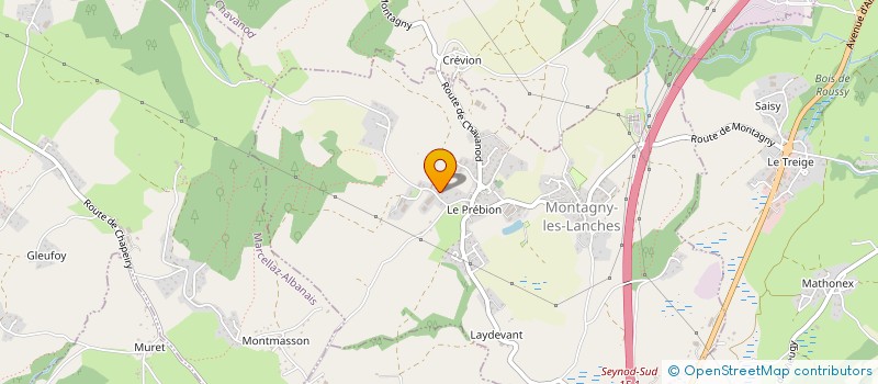 localisation de l'entreprise LE PRE OMBRAGE à MONTAGNY-LES-LANCHES