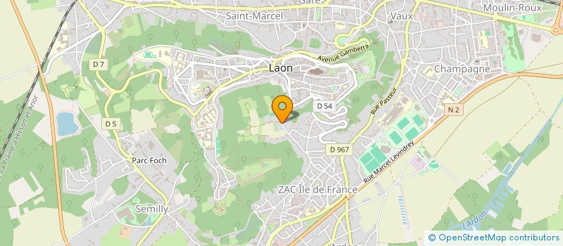 localisation de l'entreprise LE PRE ROYER à LAON