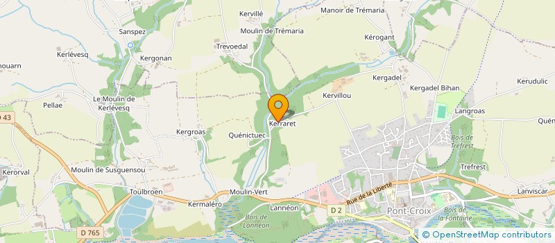 localisation de l'entreprise LE PREAU  PONT-CROIX