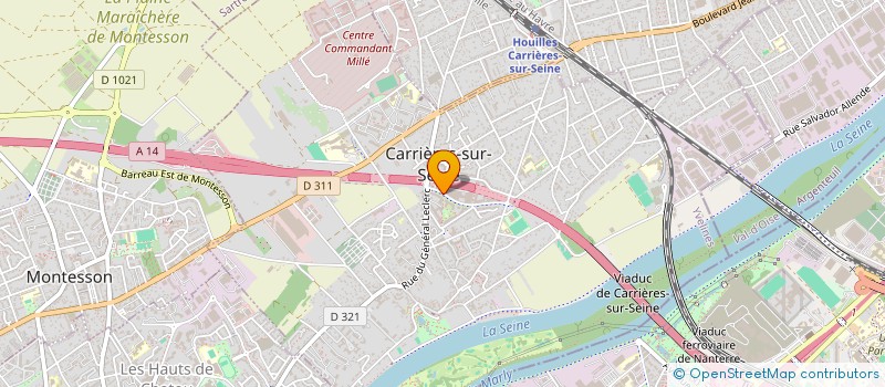 localisation de l'entreprise LE PRESSING CARRILLON à CARRIERES-SUR-SEINE