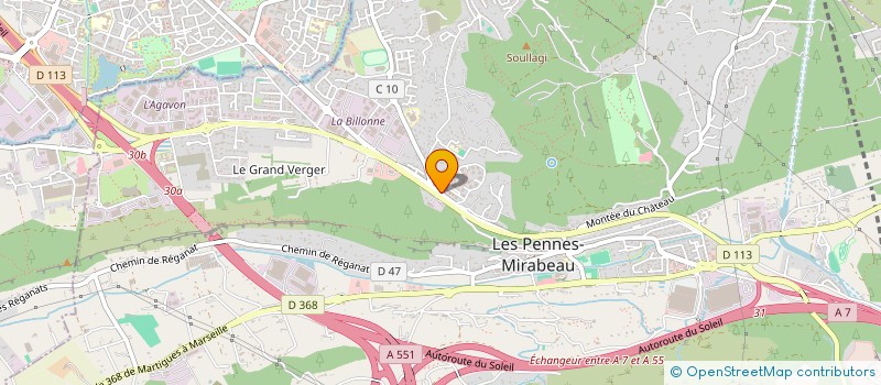 localisation de l'entreprise LE PRESSING DES PENNES à LES PENNES-MIRABEAU