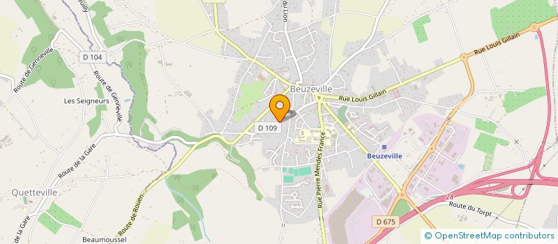 localisation de l'entreprise LE PRESSOIR  BEUZEVILLE