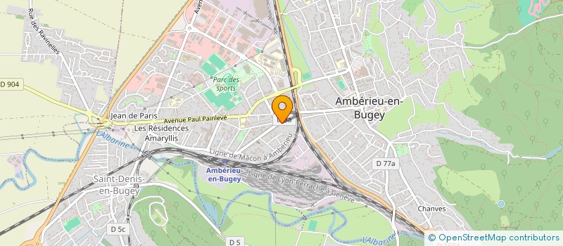localisation de l'entreprise LE PRESTIGE COIFFURE à AMBERIEU-EN-BUGEY