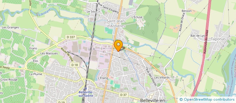 localisation de l'entreprise LE PREVERT  BELLEVILLE-EN-BEAUJOLAIS