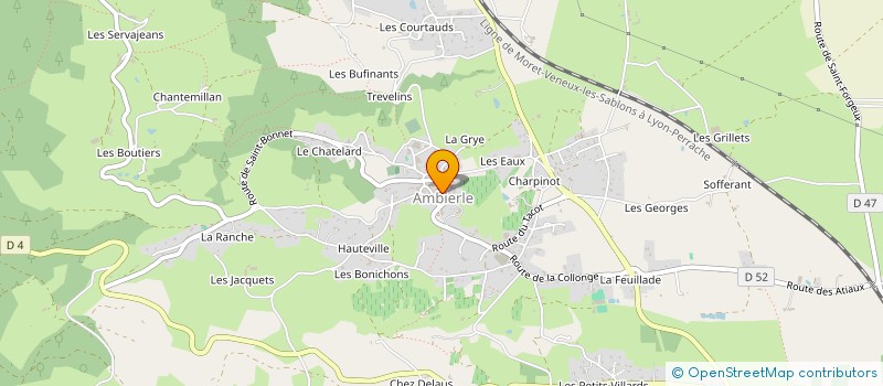 localisation de l'entreprise LE PRIEURE 2  AMBIERLE