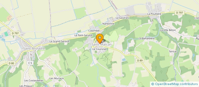 localisation de l'entreprise LE PRIEURE à SAINT-BROLADRE