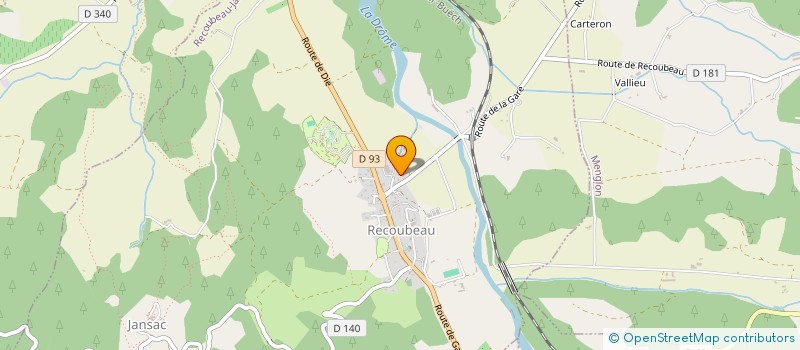 localisation de l'entreprise LE PRIEURE  RECOUBEAU-JANSAC