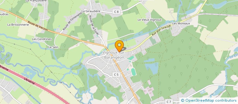 localisation de l'entreprise LE PRIEURE  VIGNOUX-SUR-BARANGEON