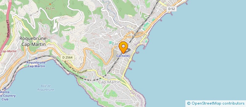 localisation de l'entreprise LE PRIEURE CTIM à ROQUEBRUNE-CAP-MARTIN