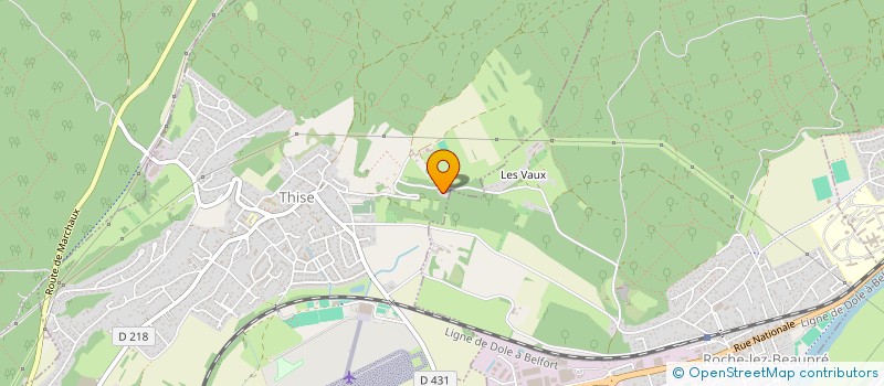 localisation de l'entreprise LE PRIEURE DE BEAUPRE  ROCHE-LEZ-BEAUPRE