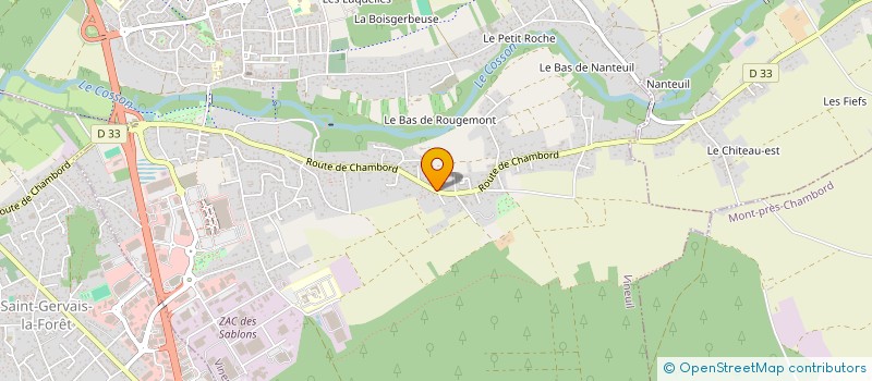 localisation de l'entreprise LE PRIEURE DE BOULOGNE  HUISSEAU-SUR-COSSON