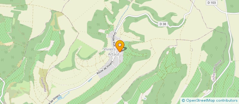 localisation de l'entreprise LE PRIEURE ROBERT - GRANDPIERRE  VIVIERS-SUR-ARTAUT