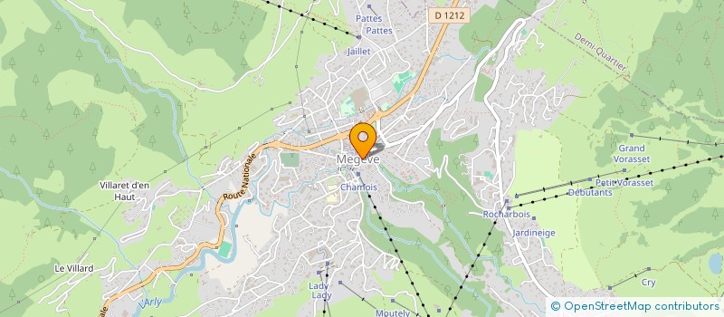 localisation de l'entreprise LE PRIEURE SARL  MEGEVE