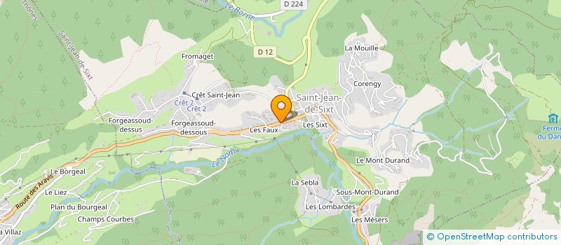 localisation de l'entreprise LE PRIMEUR DES ARAVIS  SAINT-JEAN-DE-SIXT