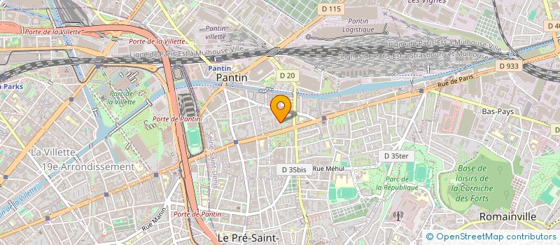 localisation de l'entreprise LE PRINTANS  ROMAINVILLE