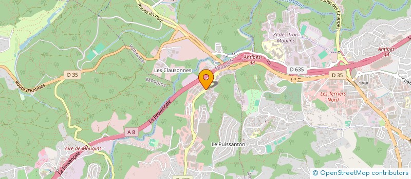 localisation de l'entreprise LE PRINTEMPS  VALLAURIS