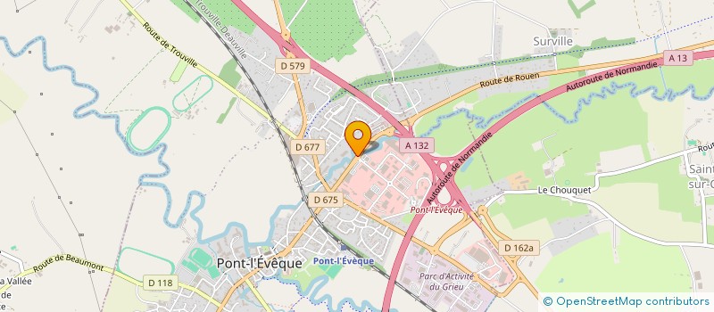 localisation de l'entreprise LE PRIVILEGE  PONT L'EVEQUE