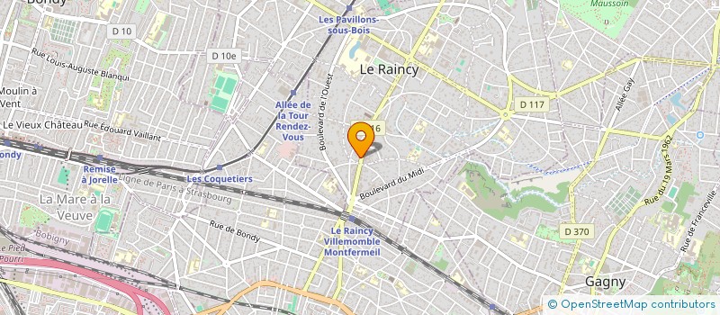 localisation de l'entreprise LE PROGRES à LE RAINCY