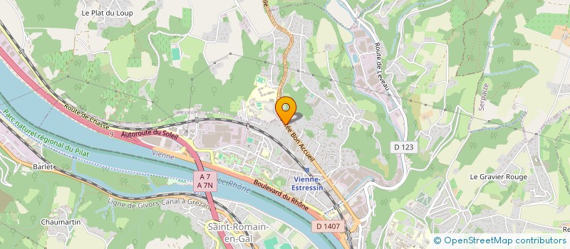 localisation de l'entreprise LE PROGRES  VIENNE